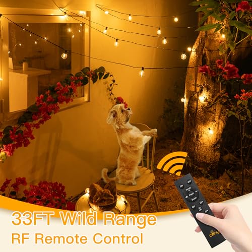 60FT 27 Bulbs Solar String Lights Outdoor Waterproof with Remote (60 Foot)
