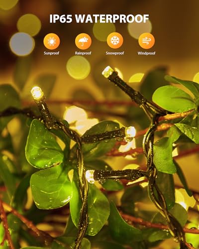 2 Pack Solar String Lights Outdoor Waterproof (2 Count)