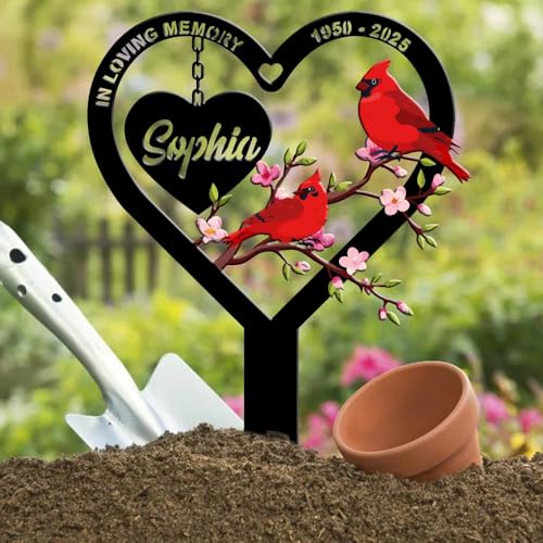 Personalized Cemetery Memorial Metal Stakes