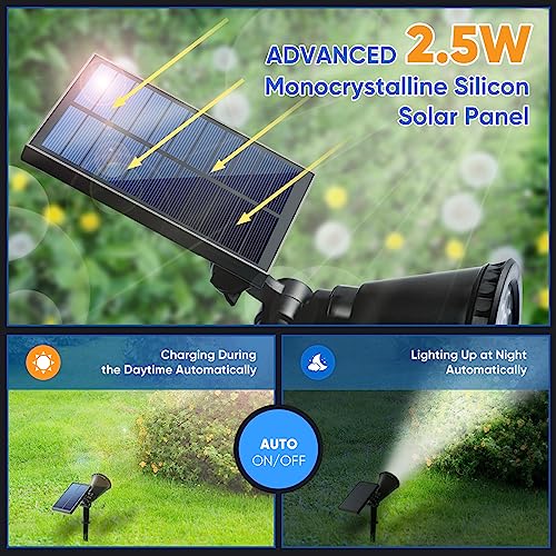 800 Lumens Solar Spot Lights Outdoor (4 Count)