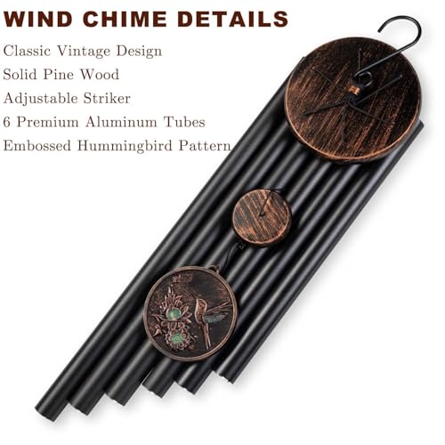 Large 48" Hummingbird Wind Chimes