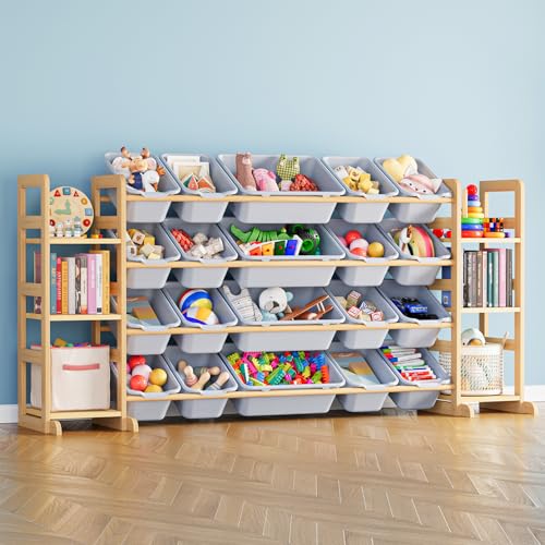 Toy Storage Organizer with 6 Shelves and 20 Bins