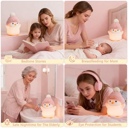 Penguin Night Light for Kids
