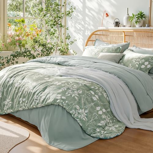 Floral Sage Green Comforter Set
