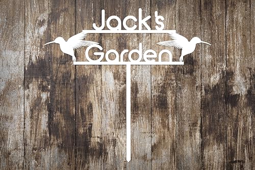Personalized Metal Garden Sign with Stake