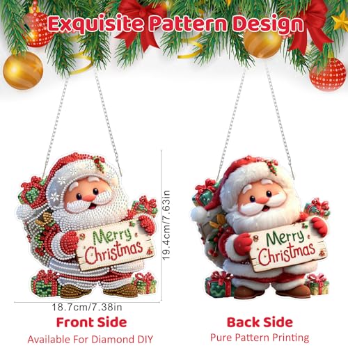 Christmas Santa Claus Diamond Art Hanging Kits for Adult