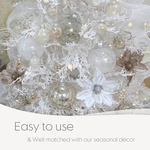 25 Pack Assorted Clear Christmas Ball Ornaments (25 Count)