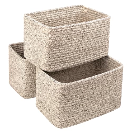 Small Cotton Rope Basket (3 Count)