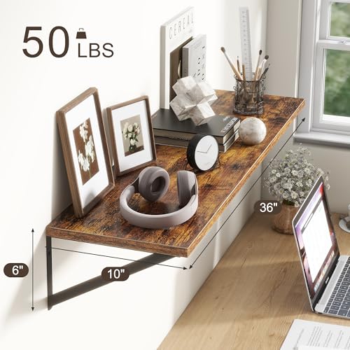 36"W x 10"D Floating Shelves