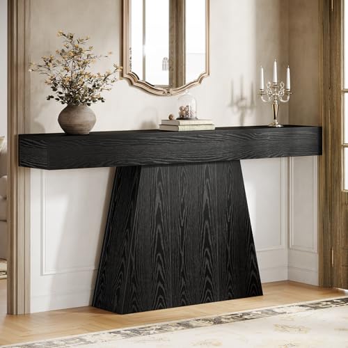 63" Black Console Table