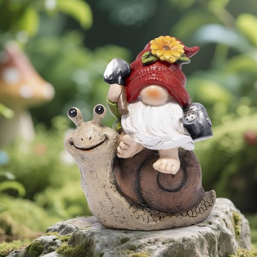 Spring Garden Gnome Decoration Flower Animal Ornaments Decor Gifts Spring Gnomes for Garden Decorations Summer Elf Figurine Gifts for Mom Outdoor Decor