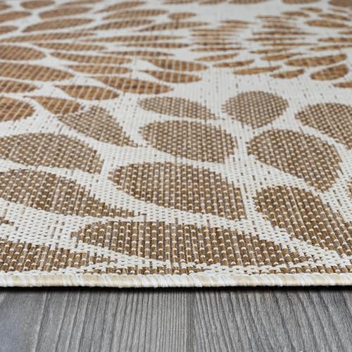 Outdoor Rug 6x9 Modern Exotic Tropical Leaf Area Rugs for Indoor and Outdoor Patio Deck Porch Garden Water Resistant Washable Outside Carpet