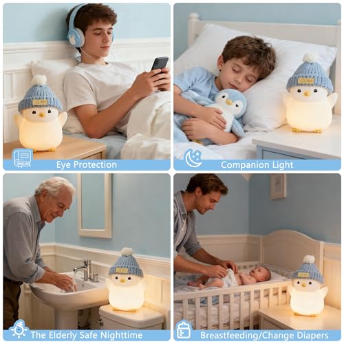 Pink Penguin Night Light