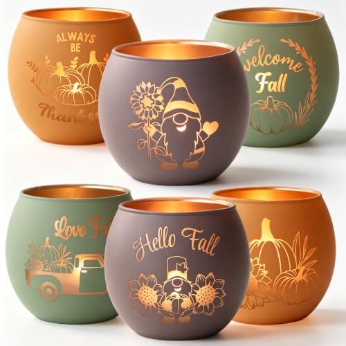 Candle Holders for Fall Table Decor Centerpiece Decorations 12 PCS (12 Count)