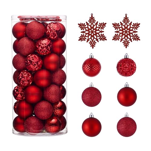 50ct Christmas Tree Decorations Ball Ornaments 2 Inches (50 Count)