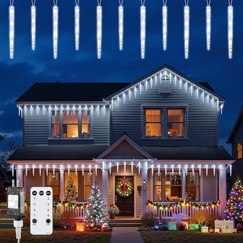 Icicle Lights Outdoor with Remote (200 Count)