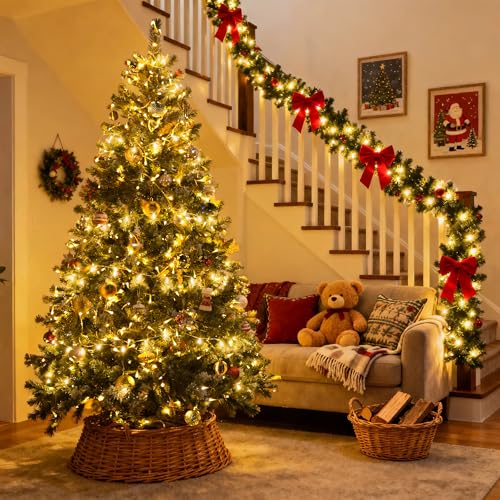 4Pack Christmas String Lights Battery Operated with Remote Control (100 Count)