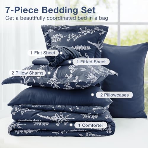 Navy Blue King Comforter Set