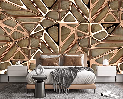 3D Metal wall Mural Wallpaper for Bedroom 178" x 117" (144.6 Sq Ft)