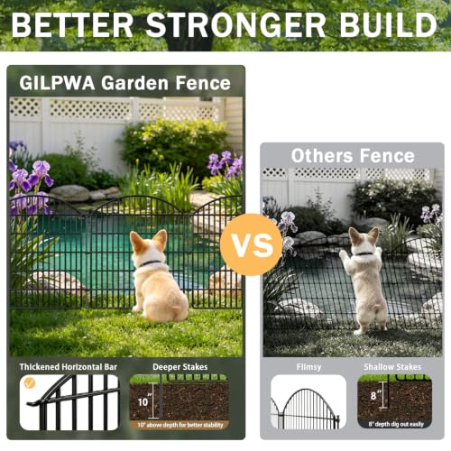 5 Panels Garden Fence Animal Barrier with Lock