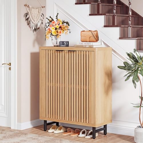 6 Tier Shoe Cabinet with Shutter Doors