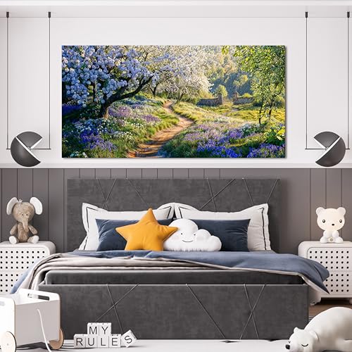 Canvas Wall Art Landscape Artwork for Walls Green Wall Art Bedroom 24"x48"