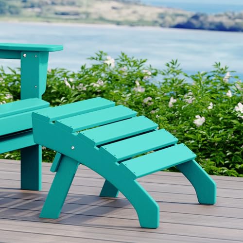 Dylan Outdoor Patio HDPE Adirondack Ottoman Footrest
