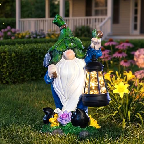 Solar Garden Gnome Statue