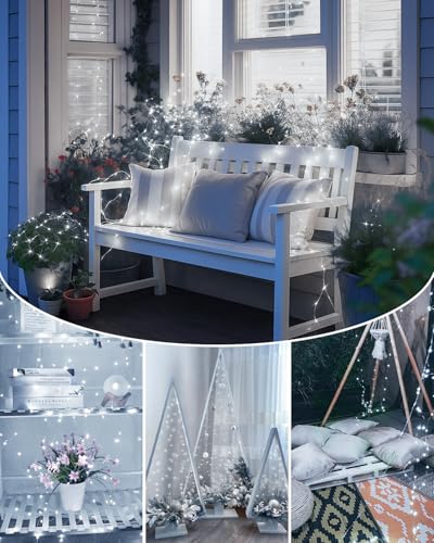 2 Pack 200 LED Fairy Lights Battery Operated with Remote