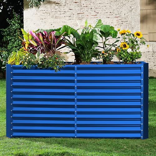 8x4x3ft Rectangular Galvanized Raised Garden Beds