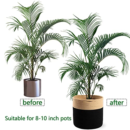 Woven Cotton Rope Plant Basket for 10