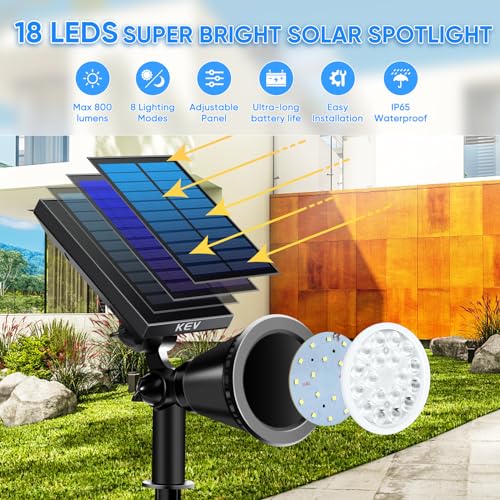 800LM Solar Spot Lights Outdoor Waterproof (4 Count)