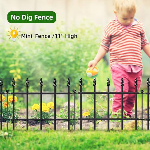 Decorative Metal Garden Fence 11" x 12'