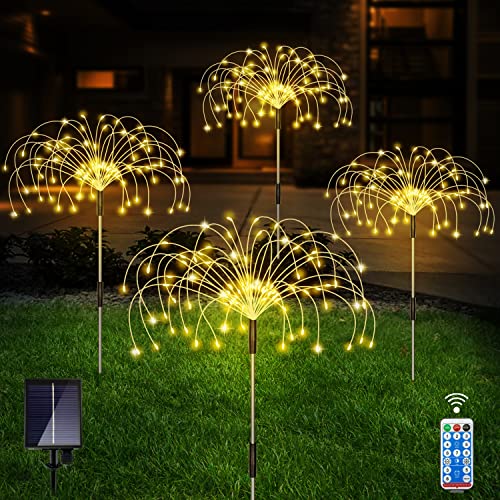 Solar Outdoor Warm White Garden Lights (4 Count)