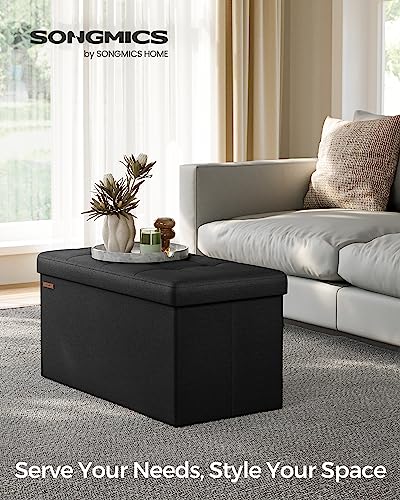 30 Inches Folding Storage Ottoman Bench