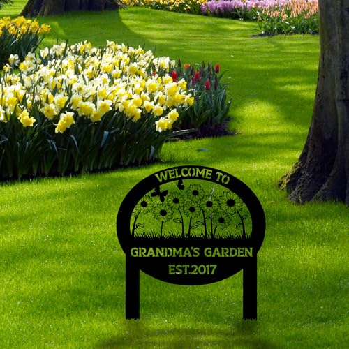 Personalized Metal Garden Sign with Stake