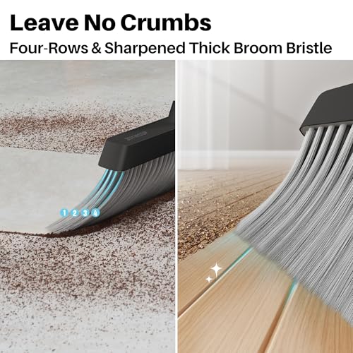 Black Broom and Dustpan Set