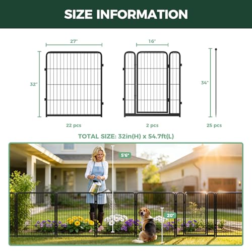 No Dig Garden Fence (140.4 Sq Ft)