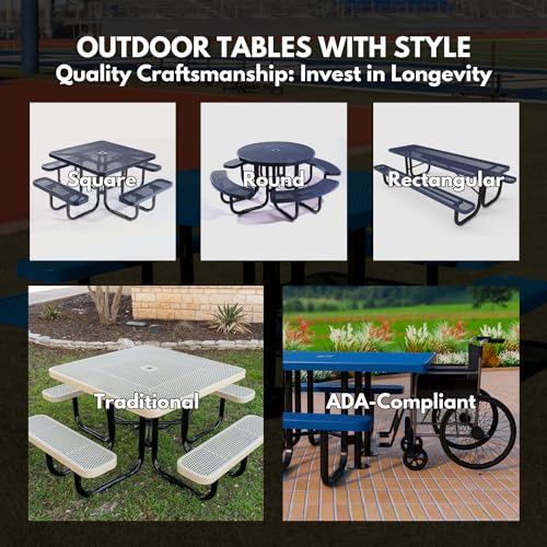 46In Round Picnic Table