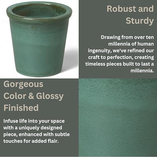 Emissary Round Stoneware Planter