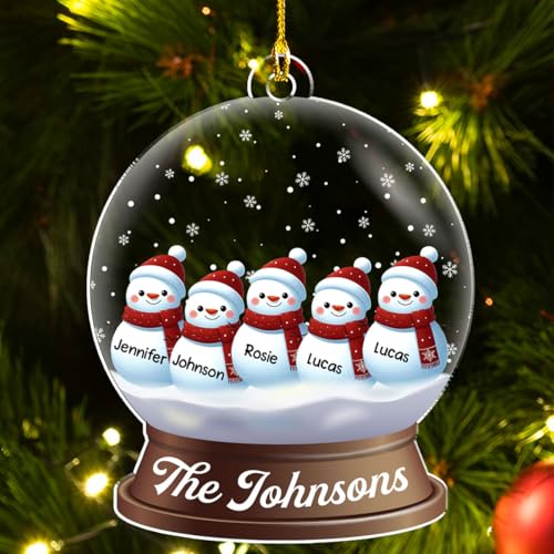 Personalized Family Christmas Acrylic Ornament 2024