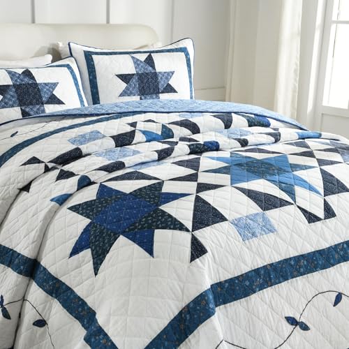 Handmade Quilted 100% Cotton Queen Comforter Set for Bed