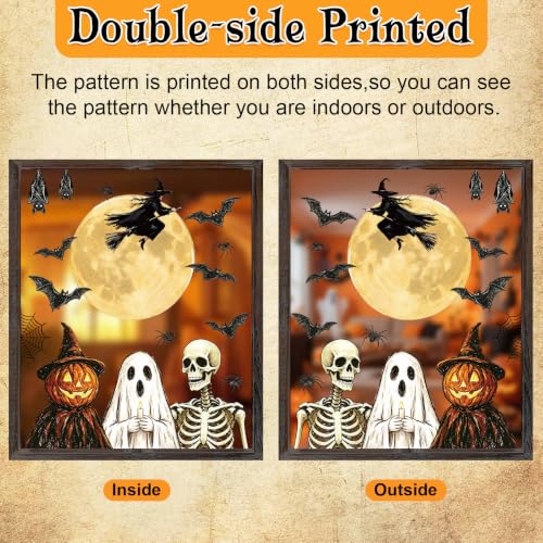 Vintage Halloween Window Clings 6 Sheets (6 Count)