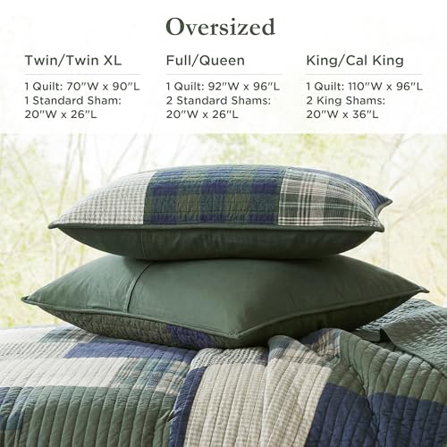 Woolrich Quilt Set Patchwork Channel Quilting