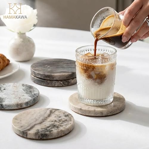 Natural Marble Coasters Set of 4 (4 Count)
