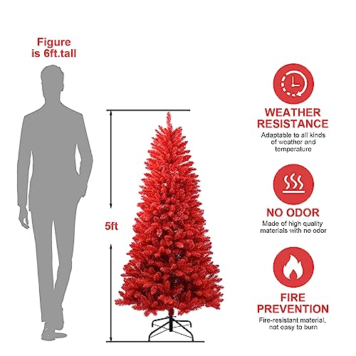 5ft Red Artificial Christmas Tree