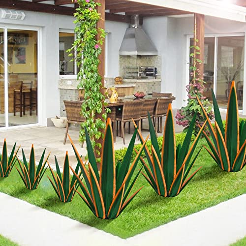 24" Metal Agave Plant Outdoor Decor