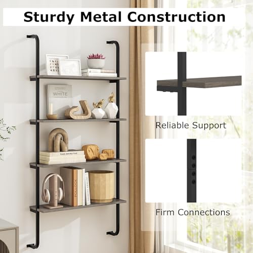 4 Tier Industrial Bookshelf
