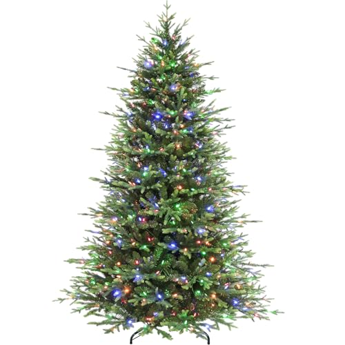 7.5 ft Prelit Christmas Tree with Realistic PE Foliage
