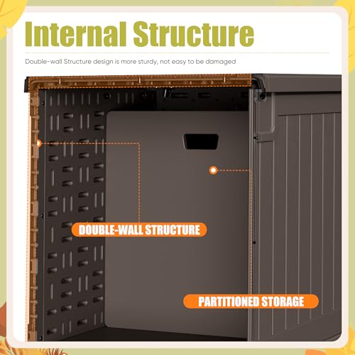 HDPE 240 Gallon Deck Box Double